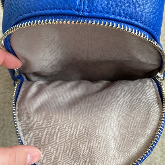 Michael Kors Blue Rhea Mini Backpack - Picture 5 of 12